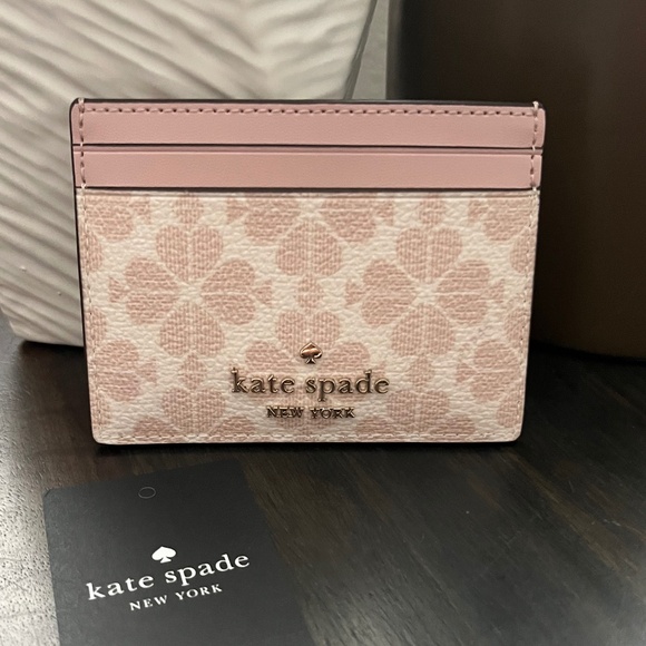 KATE SPADE Spade Flower Small Slim Card Holder NWT - Picture 1 of 9